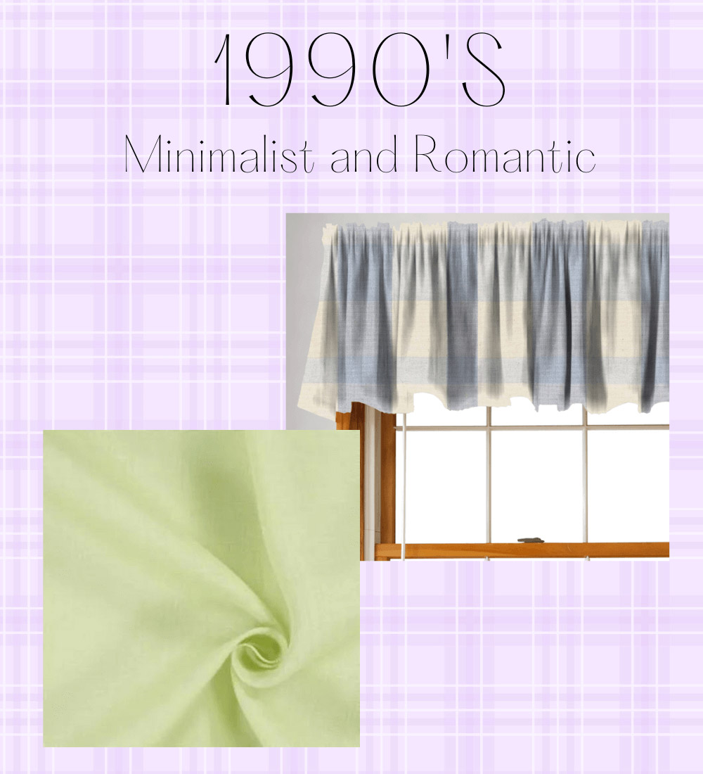 1990's minimalistic curtain styles