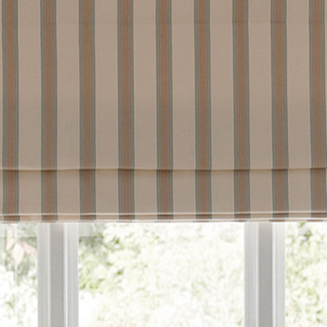 ticking stripe roman blinds by clarke and clarke